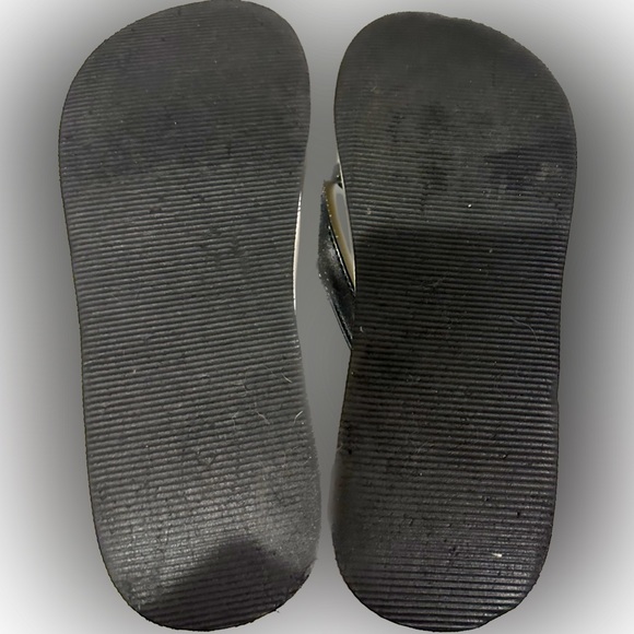 VTG RARE 90’s SUGAR BLACK WHITE PLATFORM SANDAL FLIP FLOP FLOATIE SZ:7-8 FLAWED - Picture 7 of 7